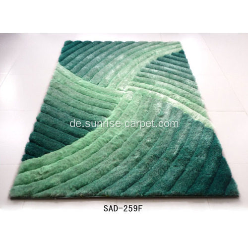 Polyester 150D Seide Shaggy 3D Teppich